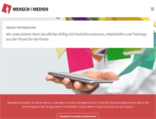 Tablet Screenshot of menschundmedien.de